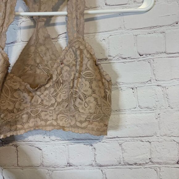 Free People Intimately Galloon Racerback Bralette Nude Size Medium - Picture 3 of 6